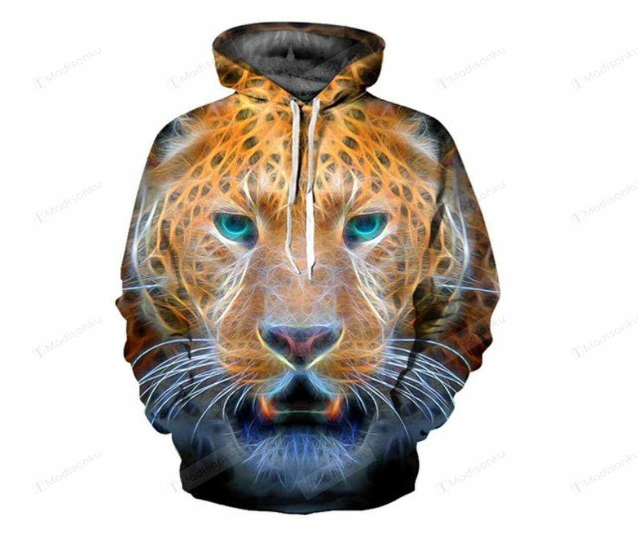 Creative Colorful Wild Leopard 3d All Over Print Hoodie