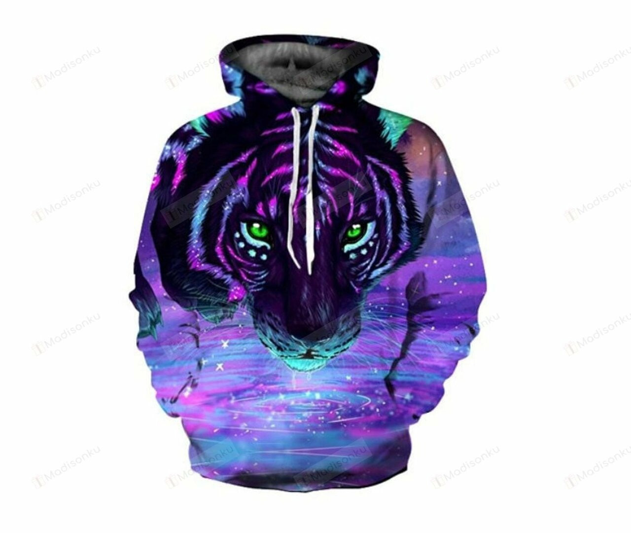 Creative Colorful Wild Tiger 3d All Over Print Hoodie