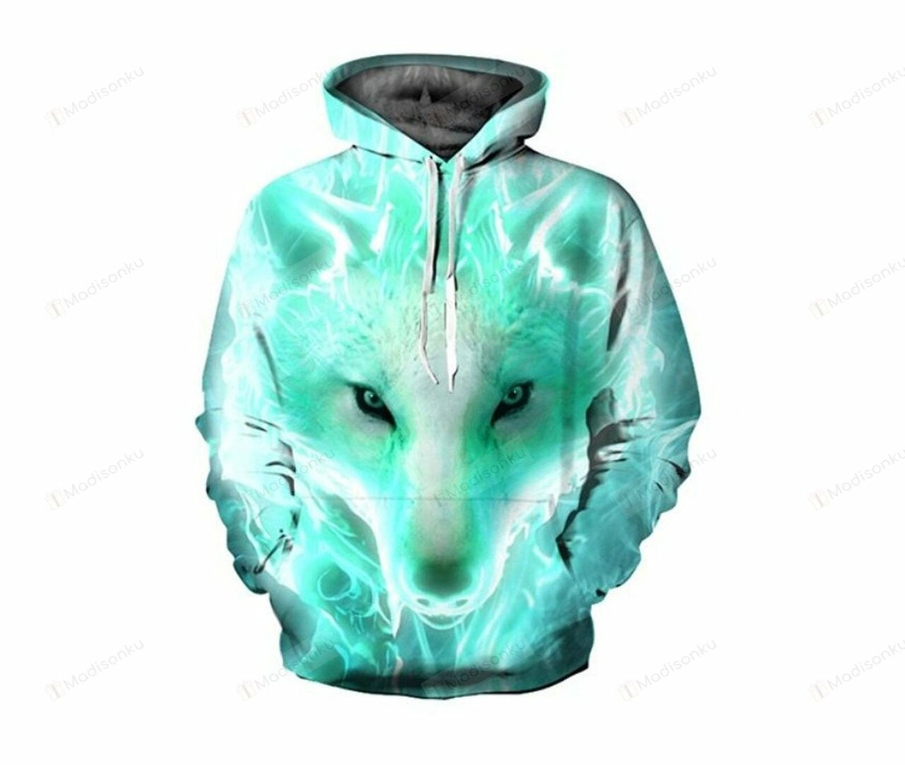 Creative Colorful Wild Wolf 3d All Over Print Hoodie, Zip-up Hoodie