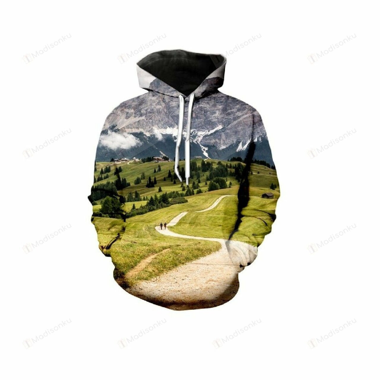 Creative Nature Mountain Road Sky 3d All Over Print Hoodie