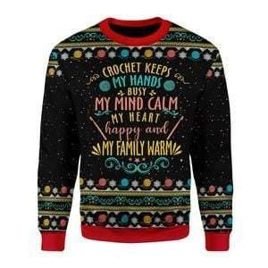 Crochet Keep My Hand Ugly Christmas Sweater Ugly Sweater For Men Women