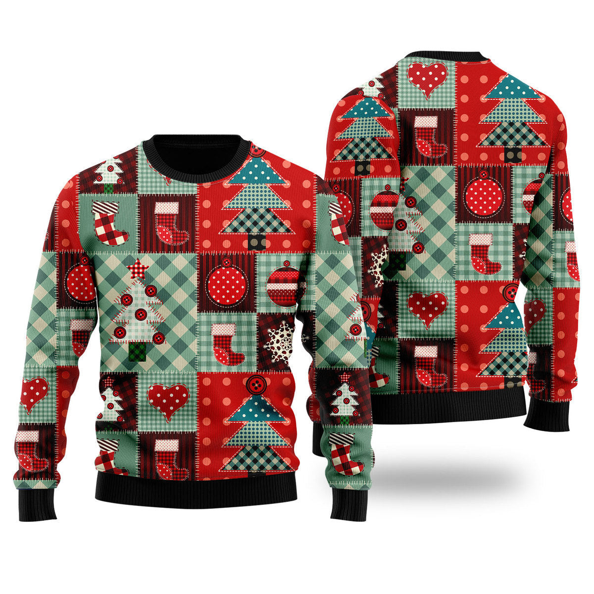 Crochet Red Christmas Holiday Ugly Christmas Sweater Ugly Sweater For Men Women