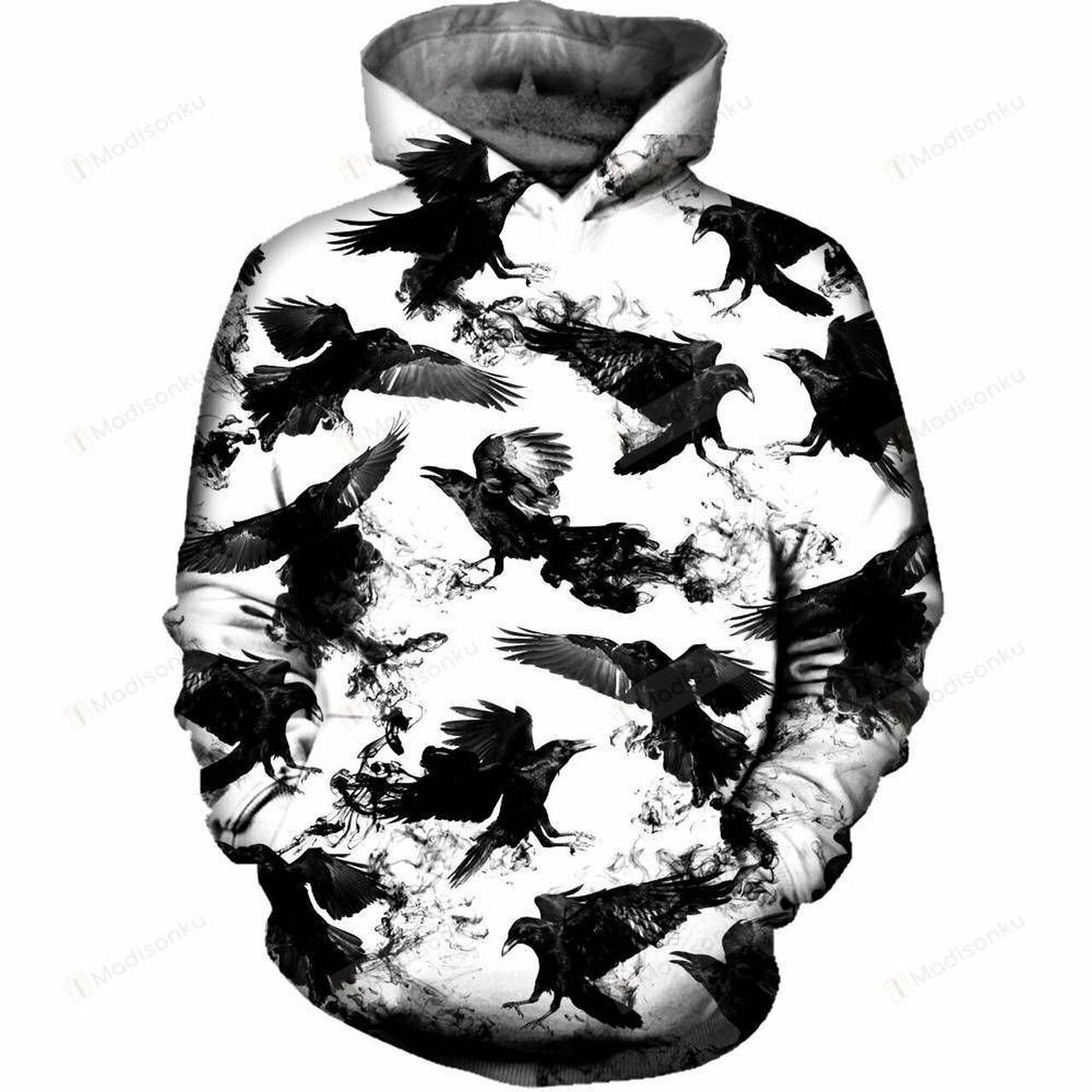 Crows 3d All Over Printed Hoodie