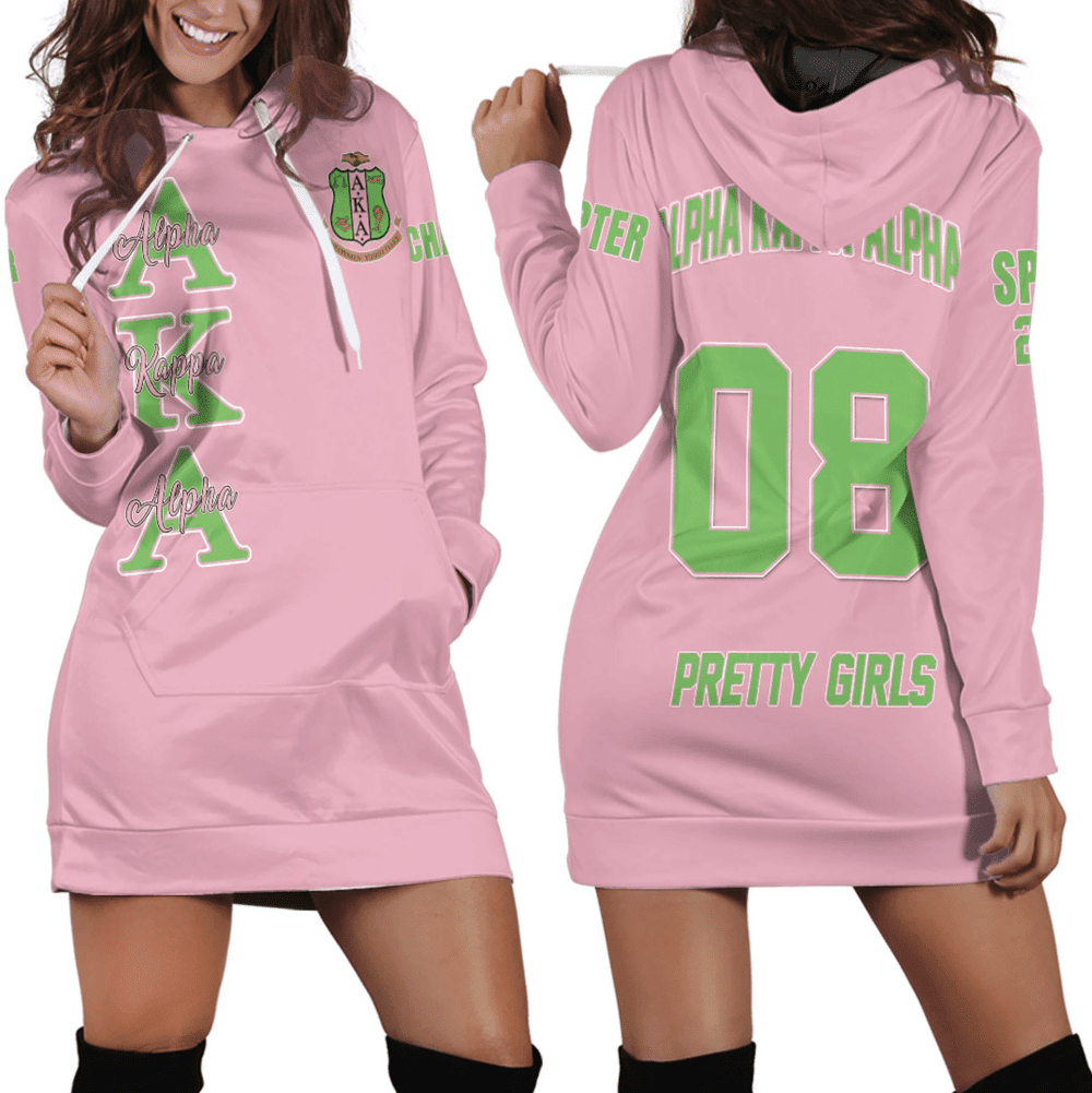 Custom Africa Zone Dress AKA Pink Hoodie Dress For Women