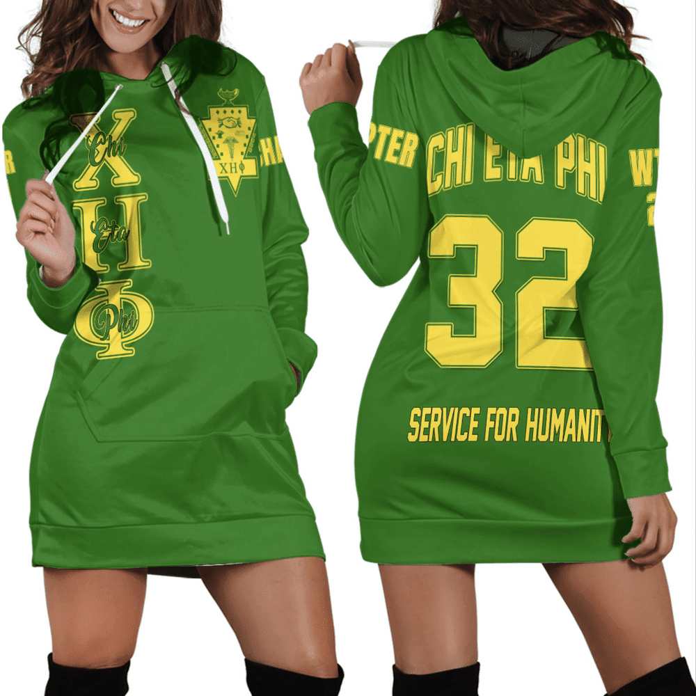 Custom Africa Zone Dress Chi Eta Phi Hoodie Dress For Women