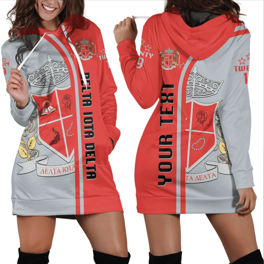 Custom Africa Zone Dress Delta Iota Delta In My Heart Hoodie Dress For Women