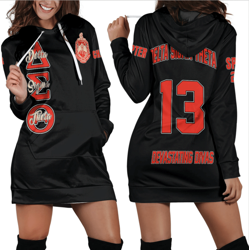 Custom Africa Zone Dress Delta Sigma Theta Hoodie Dress For Women