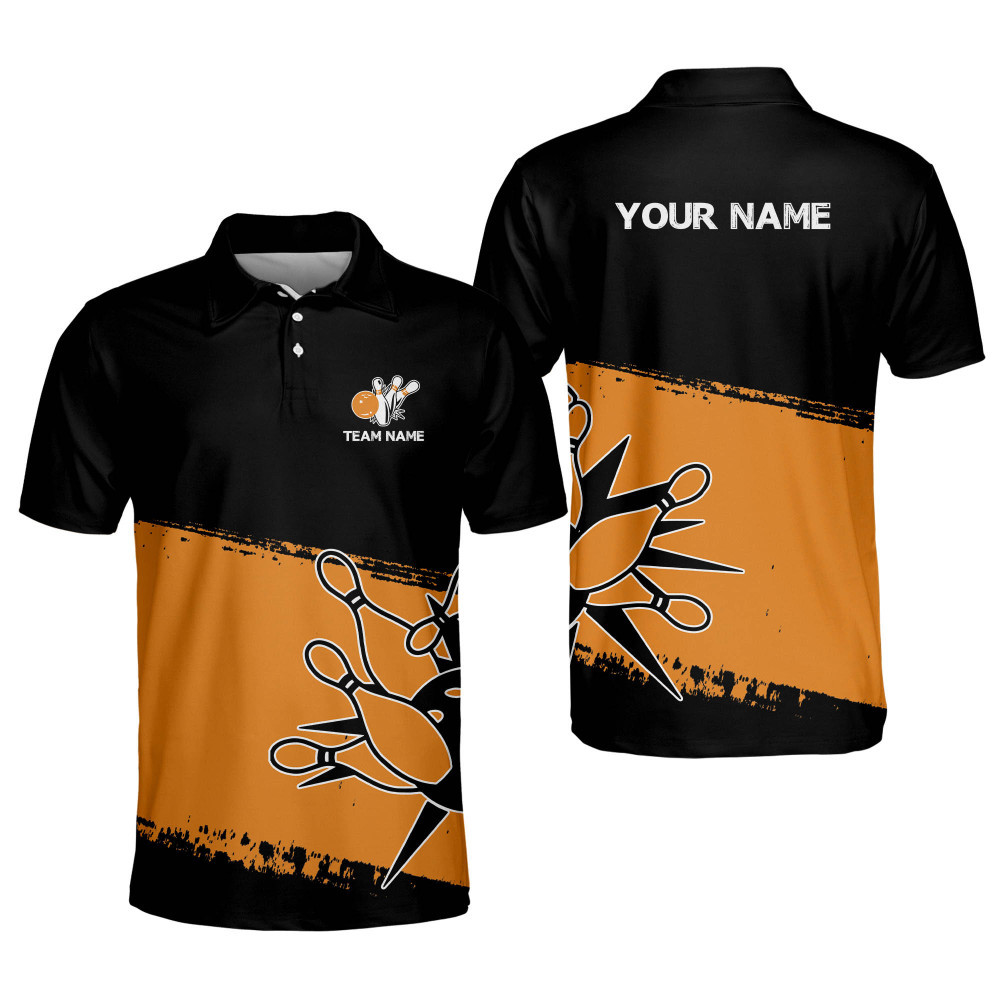 Custom Bowling Shirts for Men Mens Bowling Shirt Polo Shirts Short Sleeve Team Bowling Shirt