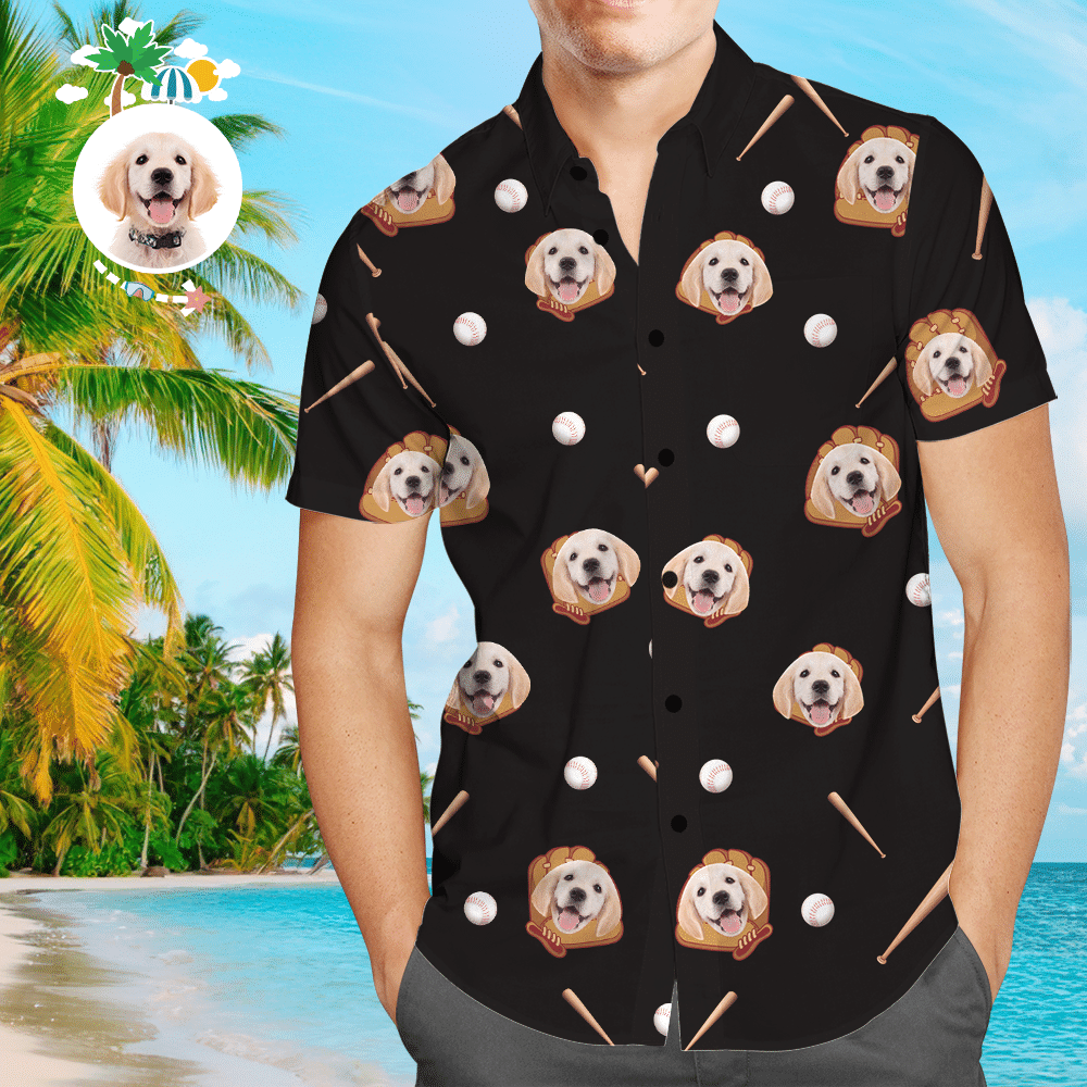 Custom Dog Face All Over Print Hawaiian Shirt Love Your Pet Colorful Short Sleeve Summer Beach Casual Shirt For Men And Women