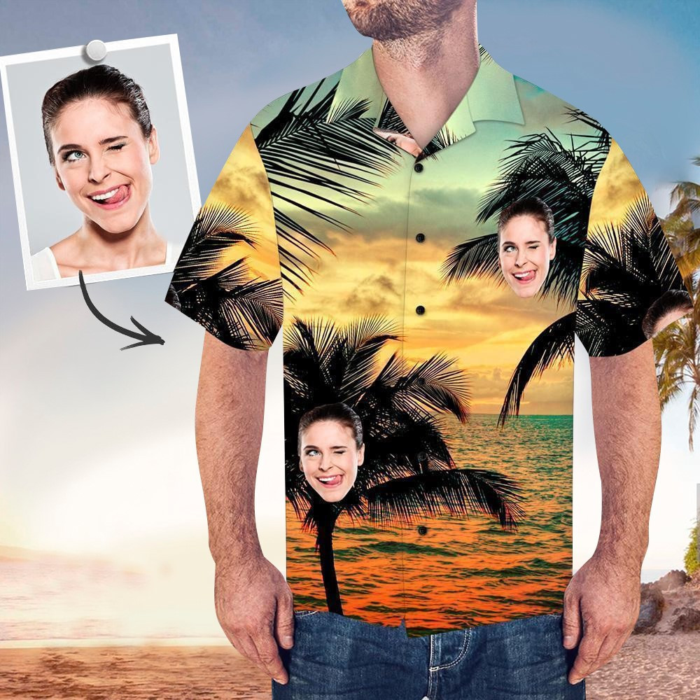 Custom Face Apparel Custom Face Button Up Shirt For Men and Women