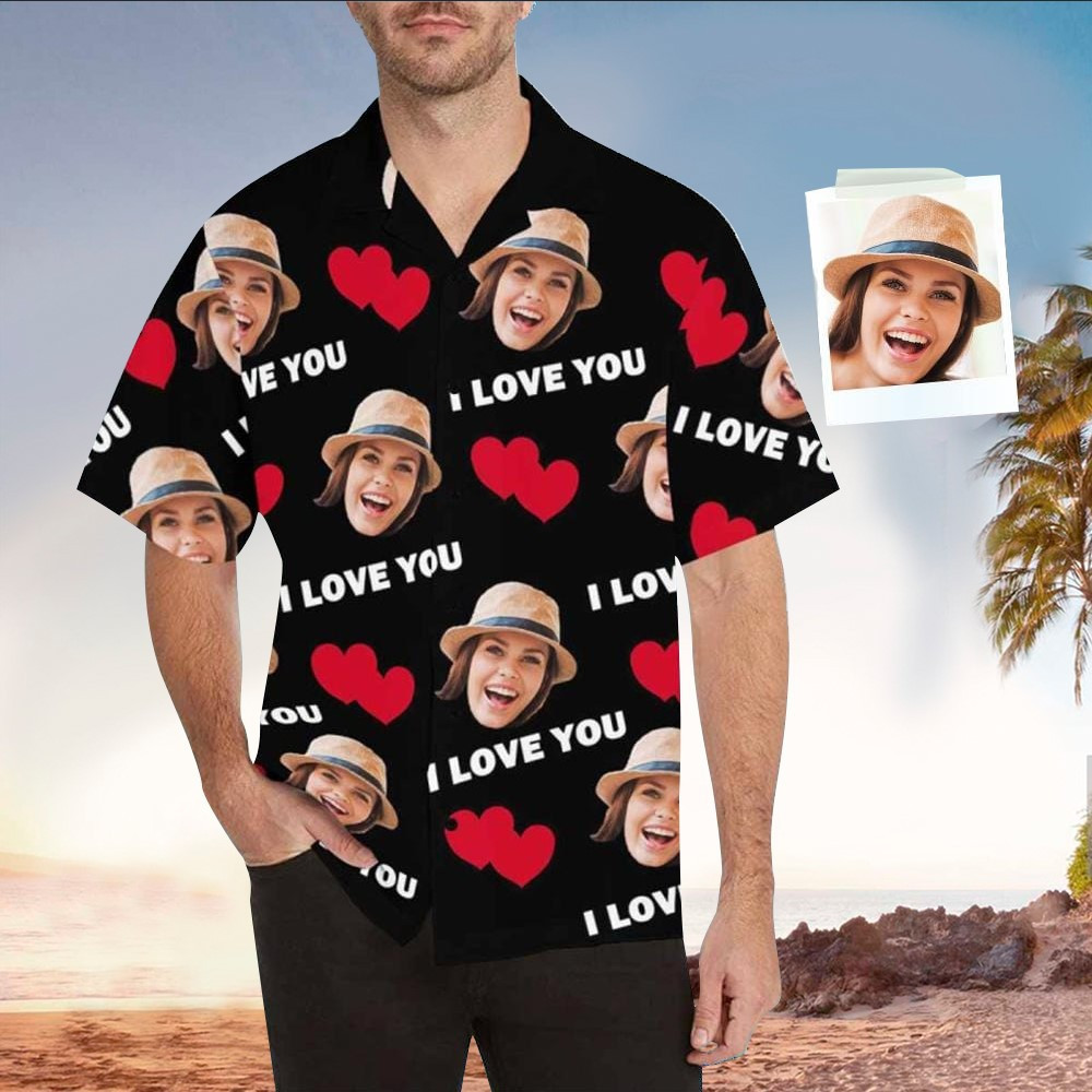 Custom Face Hawaiian Shirt Custom Face Lover Gifts Shirt For Men and Women