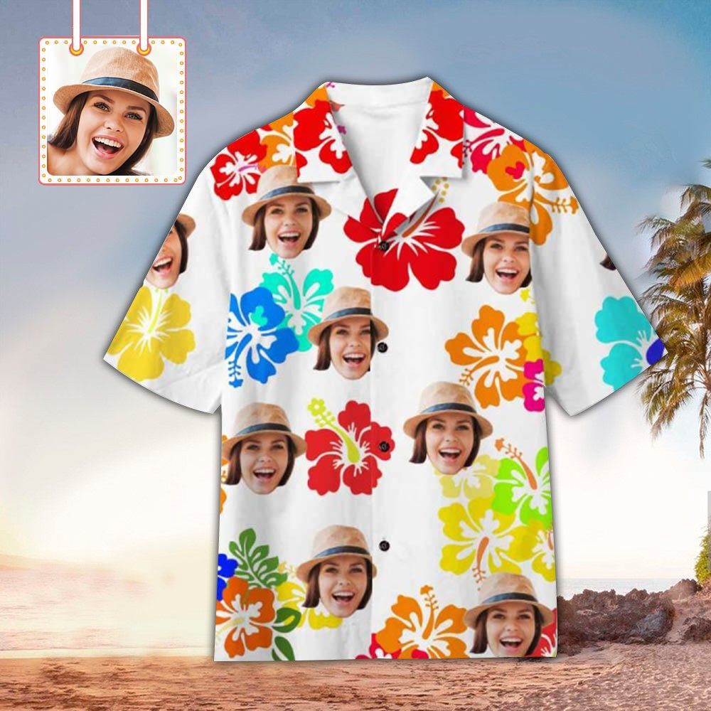 Custom Face Hawaiian Shirt Custom Face Lover Gifts Shirt For Men and Women