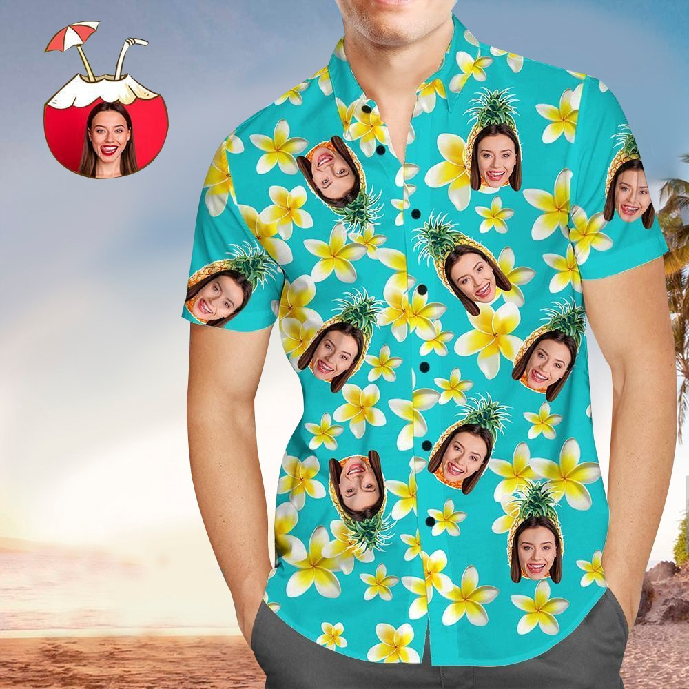 Custom Face Hawaiian Shirt Custom Face Lover Gifts Shirt For Men and Women