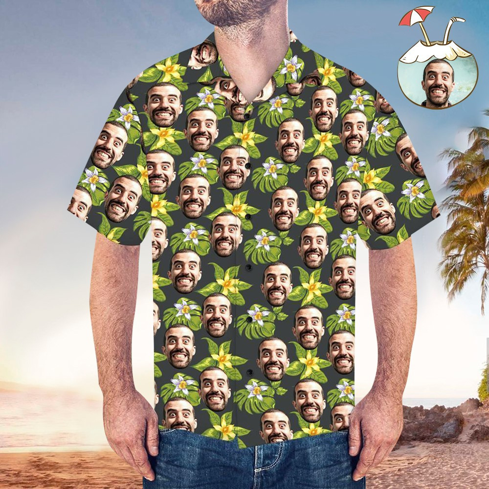 Custom Face Hawaiian Shirt Custom Face Lover Gifts Shirt For Men and Women