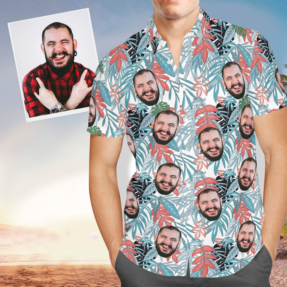 Custom Face Hawaiian Shirt Perfect Custom Face Clothing Shirt For Men and Women