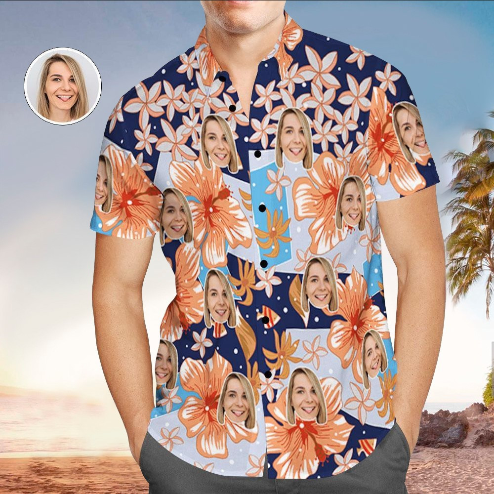 Custom Face Hawaiian Shirt Perfect Custom Face Clothing Shirt For Men and Women