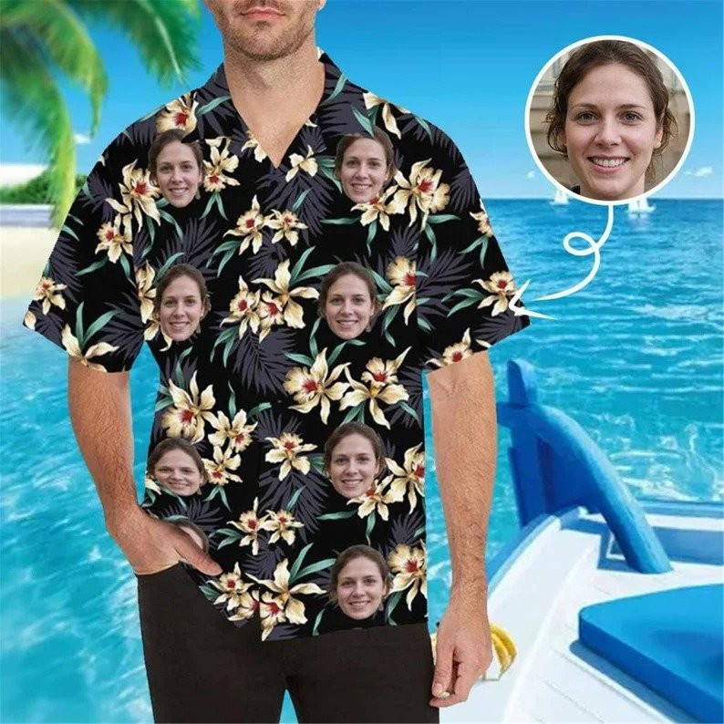 Custom Face Hawaiian Shirt Perfect Gift Idea Shirt For Men and Women