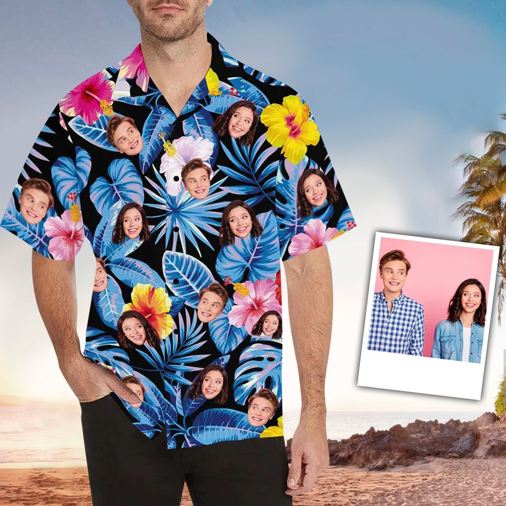 Custom Face Shirt Custom Face Hawaiian Shirt For Custom Face Lovers Shirt For Men and Women