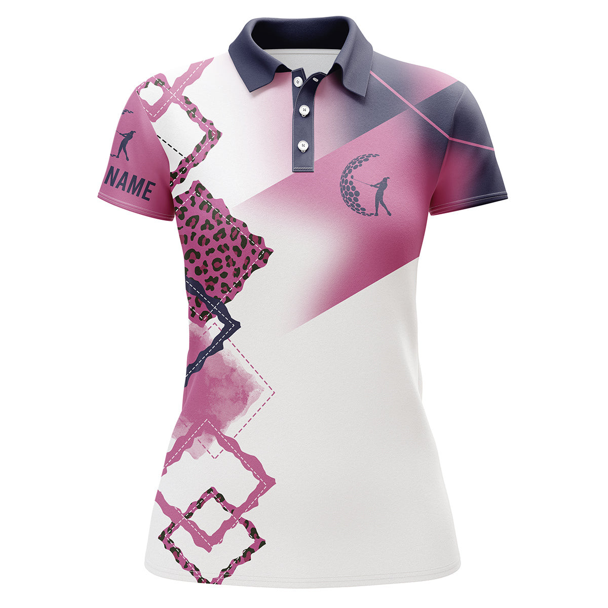 Custom Name 3D Golf Shirts For Women Multi-Color Golf Polo Shirts Personalized Golf Gifts For Women