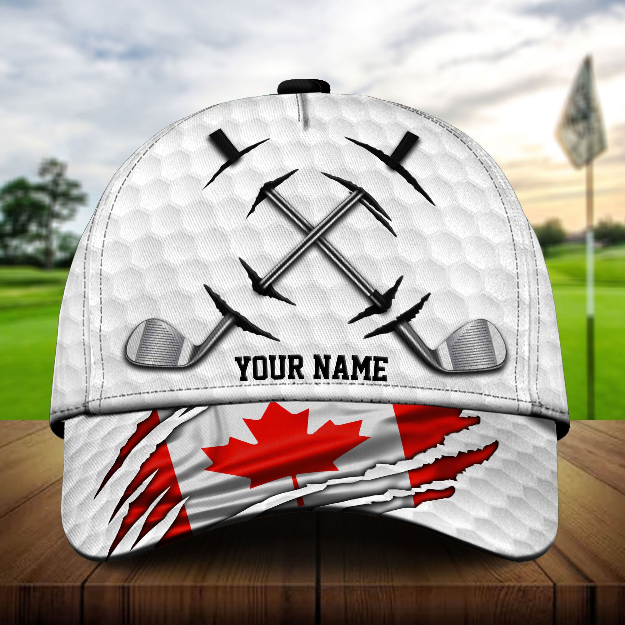 Custom Name CA Golf Lover Hats Golf Clubs Cap Classic Cap