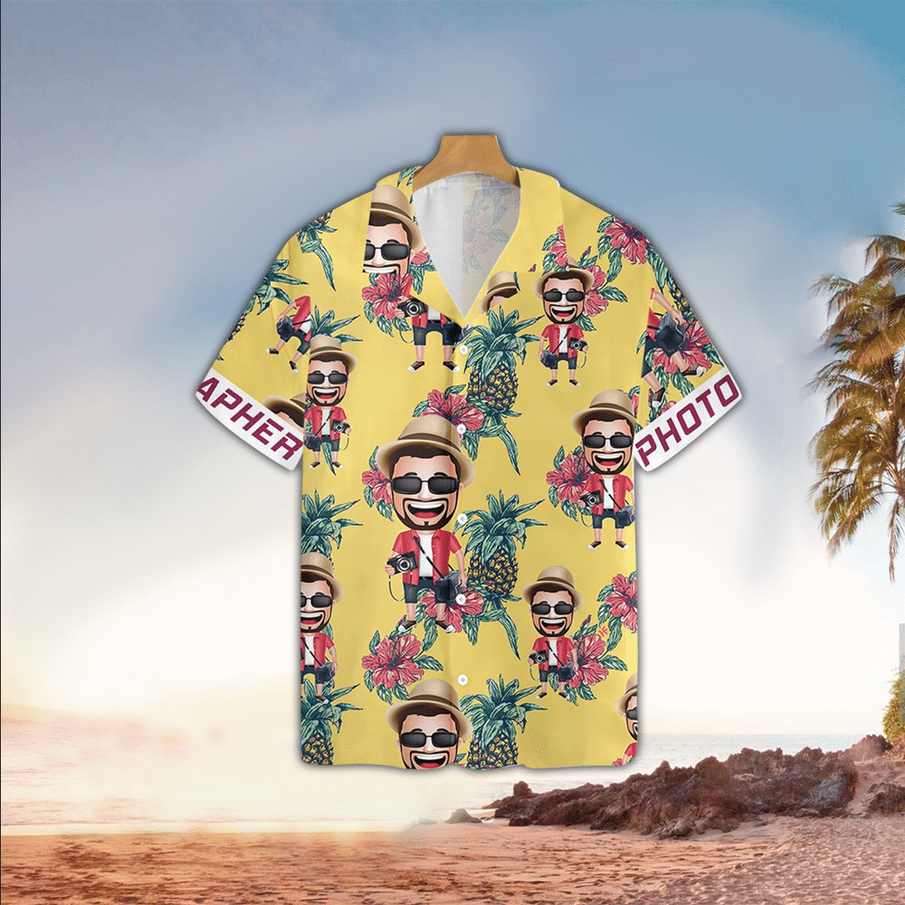 Custom Photography Mens Hawaiian Shirt Photography Button Up Shirt for Men and Women