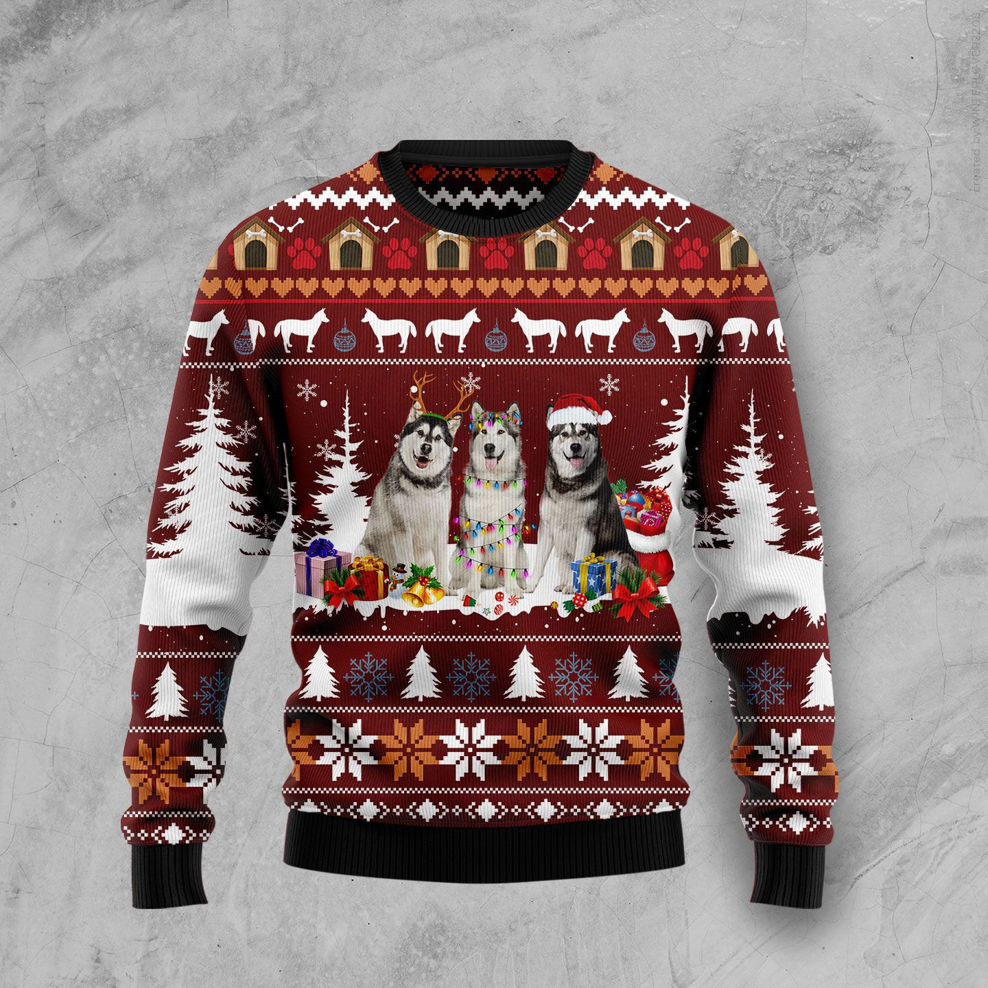 Cute Alaskan Ugly Christmas Sweater Ugly Sweater For Men Women