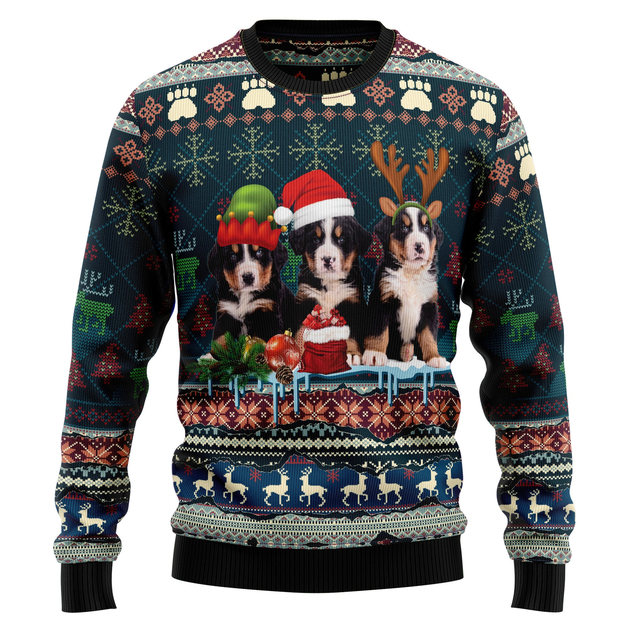 Cute Bernese Mountain Dog Christmas Ugly Christmas Sweater