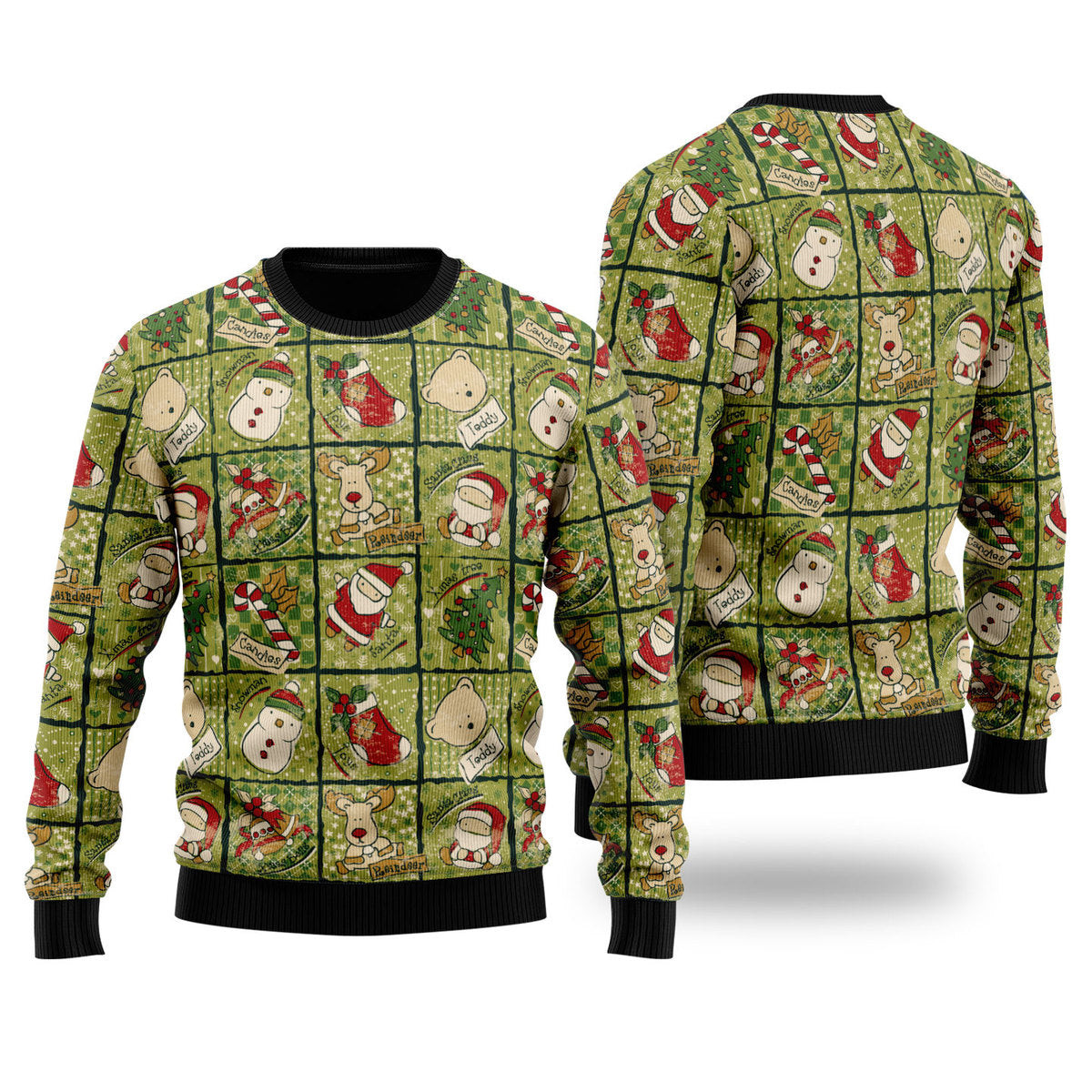 Cute Christmas Pattern Ugly Christmas Sweater Ugly Sweater For Men Women