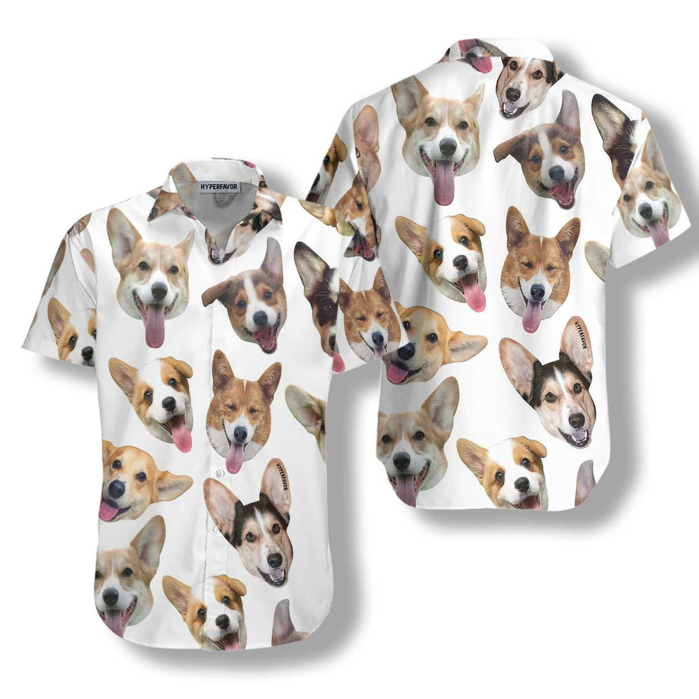 Cute Corgis Smiling Faces Corgi Hawaiian Shirt Best Dog Shirt For Men And Women Shirt For Men and Women