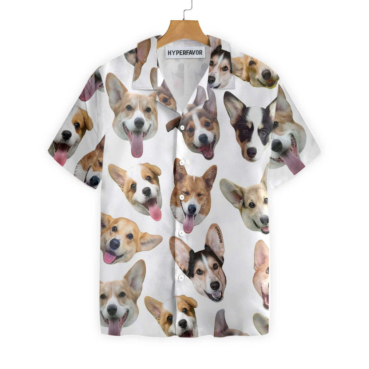 Cute Corgis Smiling Faces Corgi Hawaiian Shirt Best Dog Shirt For Men And Women