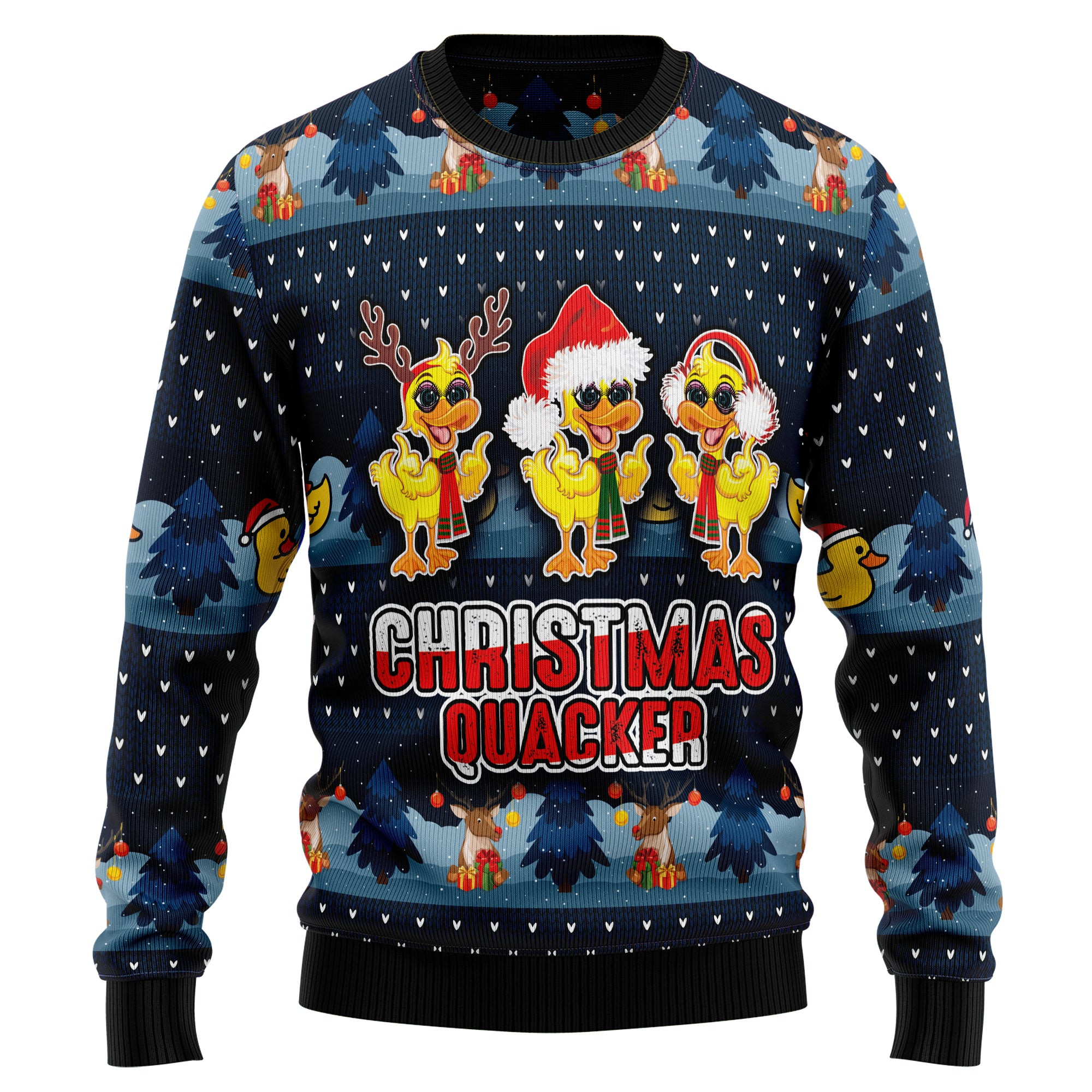 Cute Duck Quacker Ugly Christmas Sweater