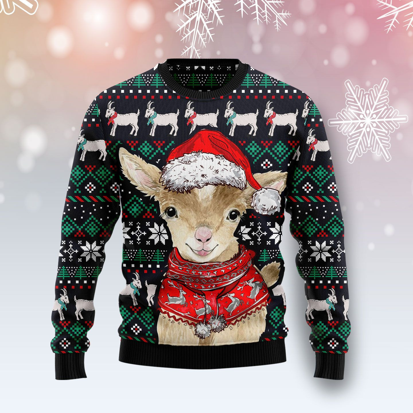 Cute Goat Ugly Christmas Sweater Ugly Sweater For Men Women