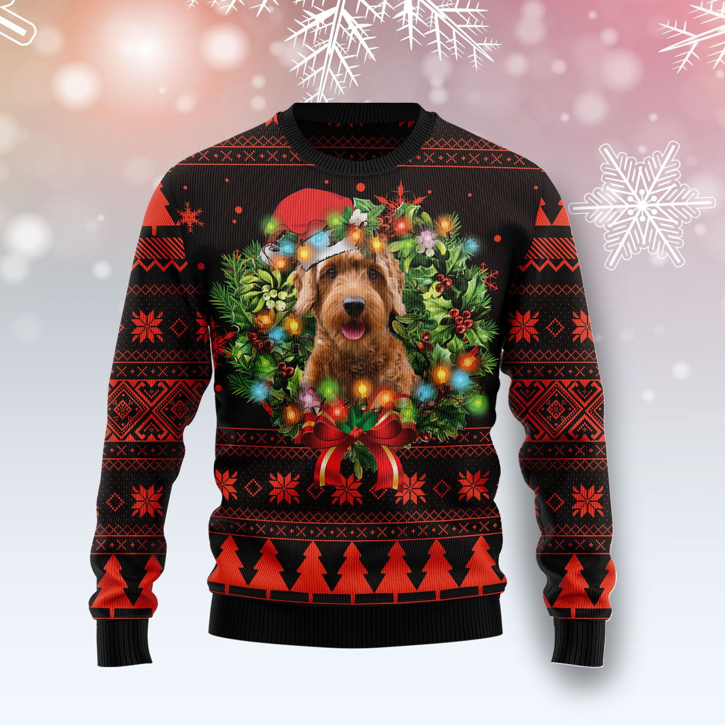 Cute Goldendoodle Ugly Christmas Sweater Ugly Sweater For Men Women