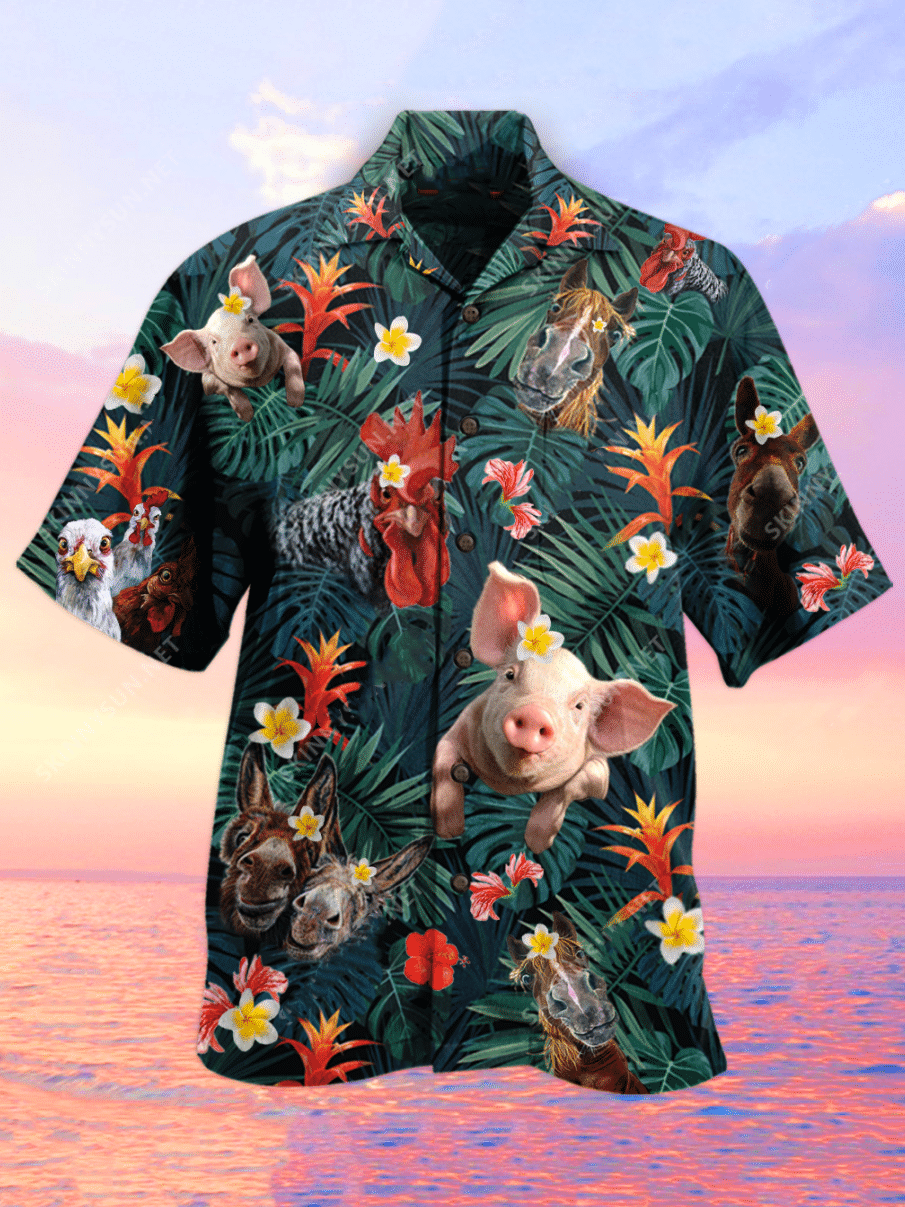 Cute Pig Hawaiian Shirts For Men