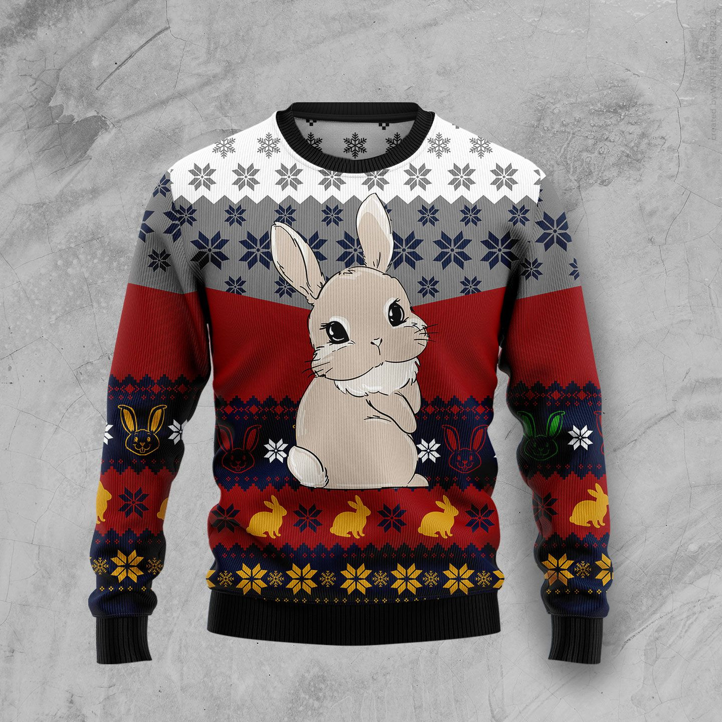 Cute Rabbit Ugly Christmas Sweater Ugly Sweater For Men Women