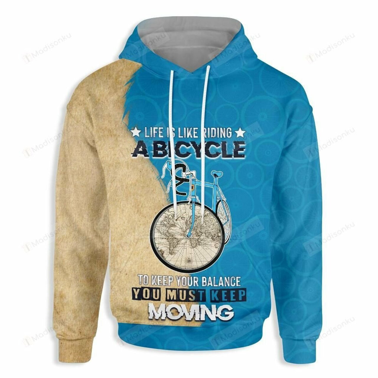 Cycling Life Is Like Riding A Bicycle For Unisex 3d All Over Print Hoodie