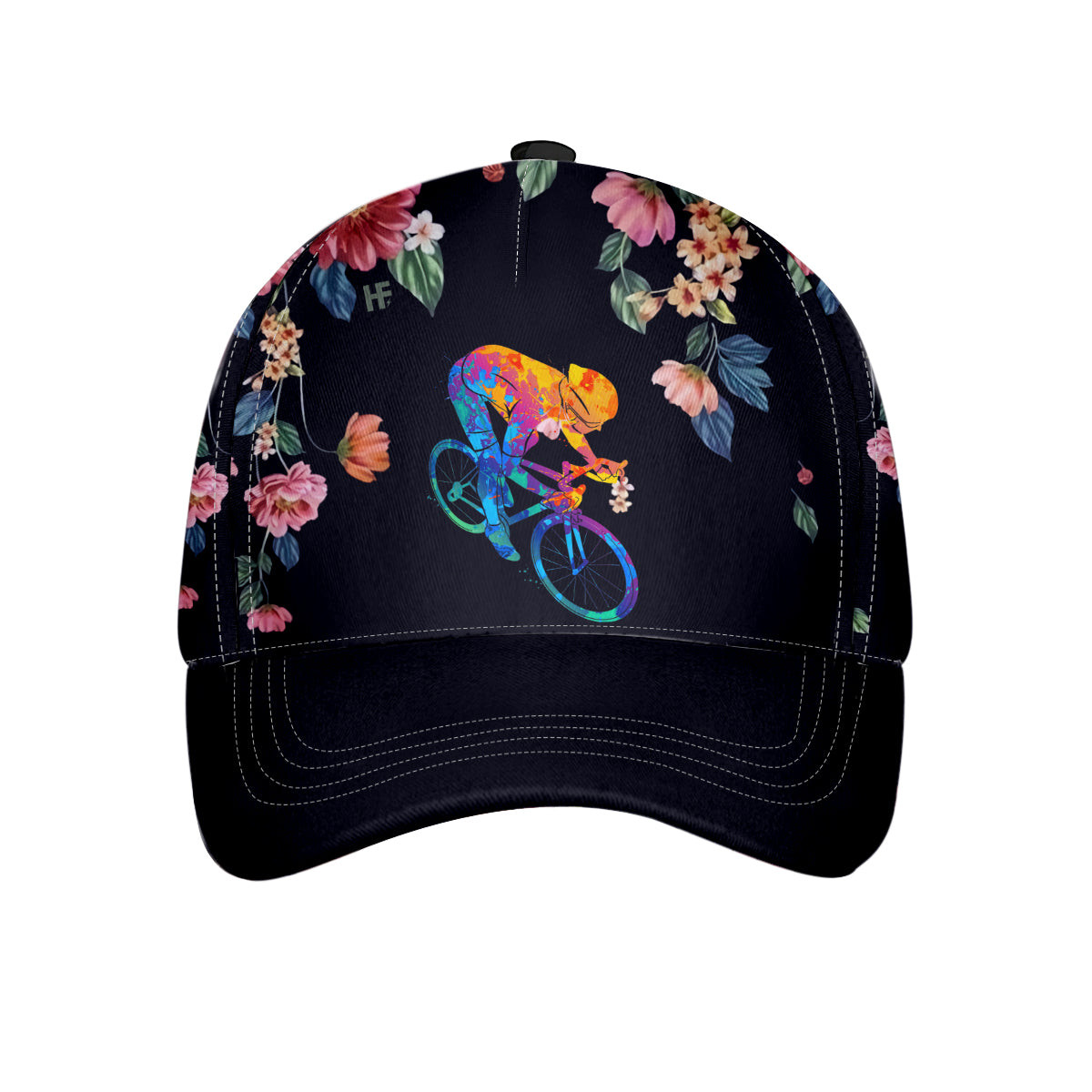 Cycling Watercolor Flower Classic Cap Colorful Floral Cycling Baseball Cap Gift For Cyclists