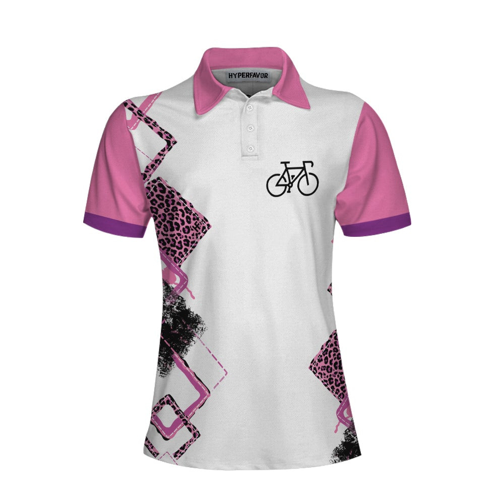 Cycling With No Chance Of House Cleaning Or Cooking - Cycling Short Sleeve Women Polo Shirt