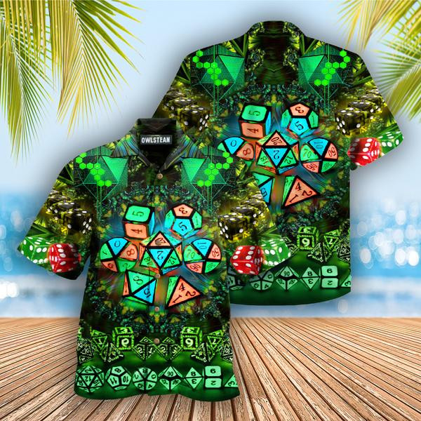 D20 Glowing Kaleidoscope Dice Edition - Hawaiian Shirt - Hawaiian Shirt For Men