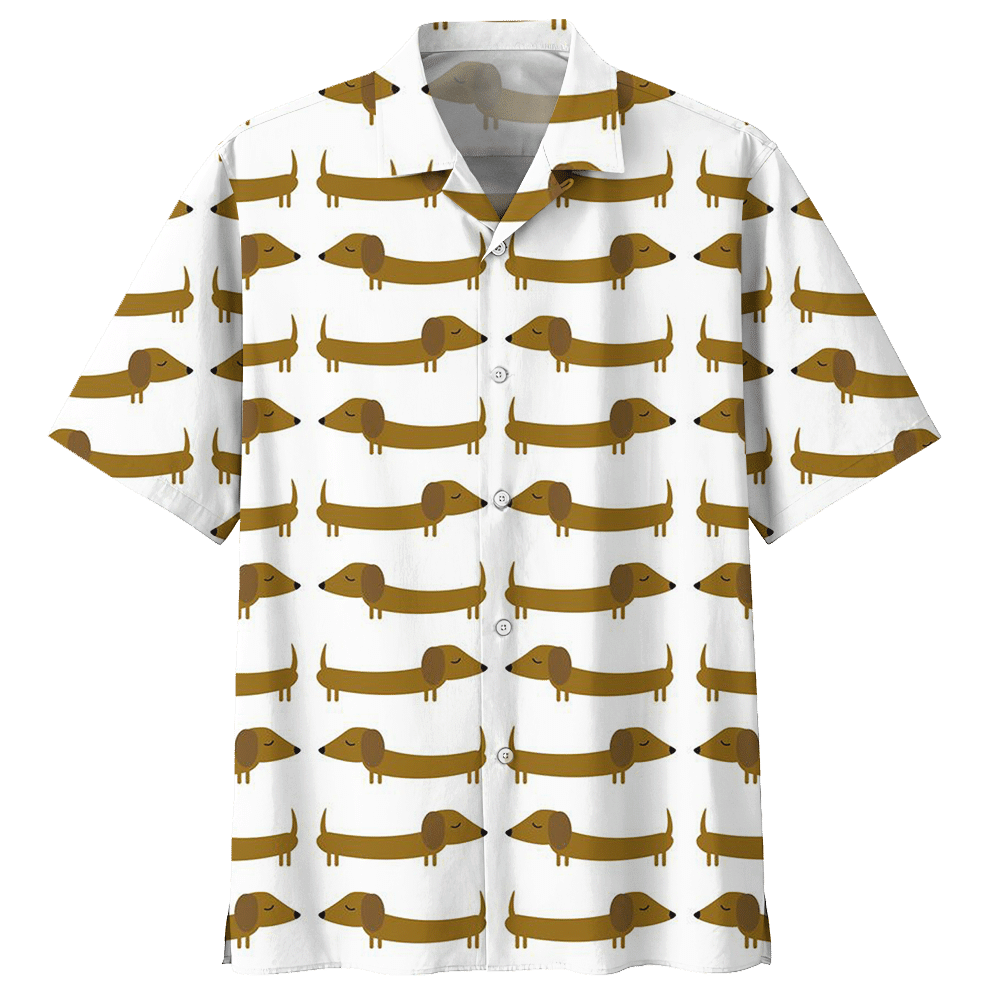 Dachshund Aloha Hawaiian Shirt Colorful Short Sleeve Summer Beach Casual Shirt For Men And Women