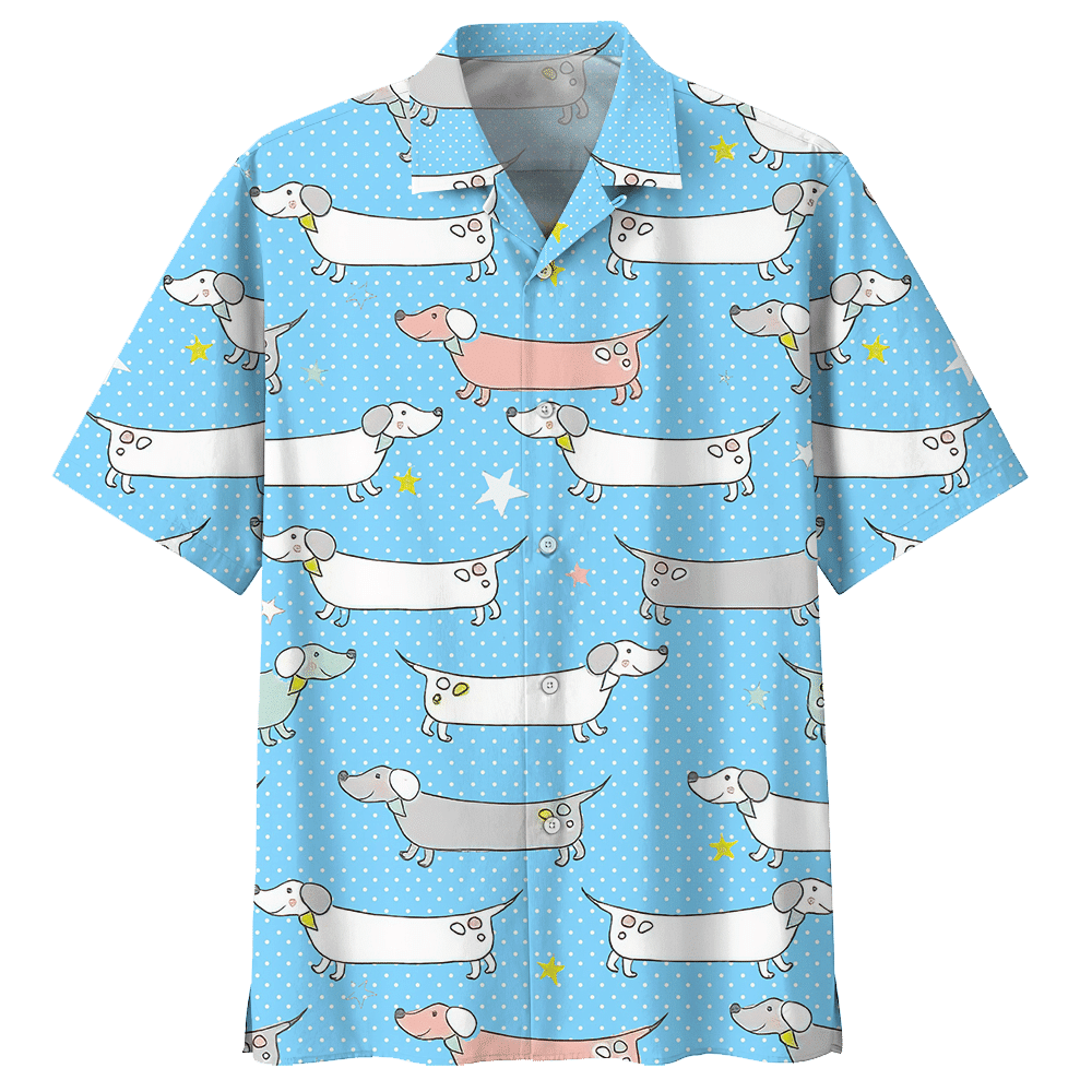 Dachshund Aloha Hawaiian Shirt Colorful Short Sleeve Summer Beach Casual Shirt For Men And Women