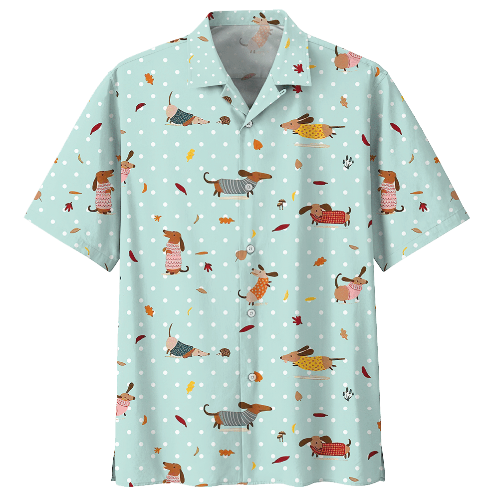 Dachshund Aloha Hawaiian Shirt Colorful Short Sleeve Summer Beach Casual Shirt For Men And Women