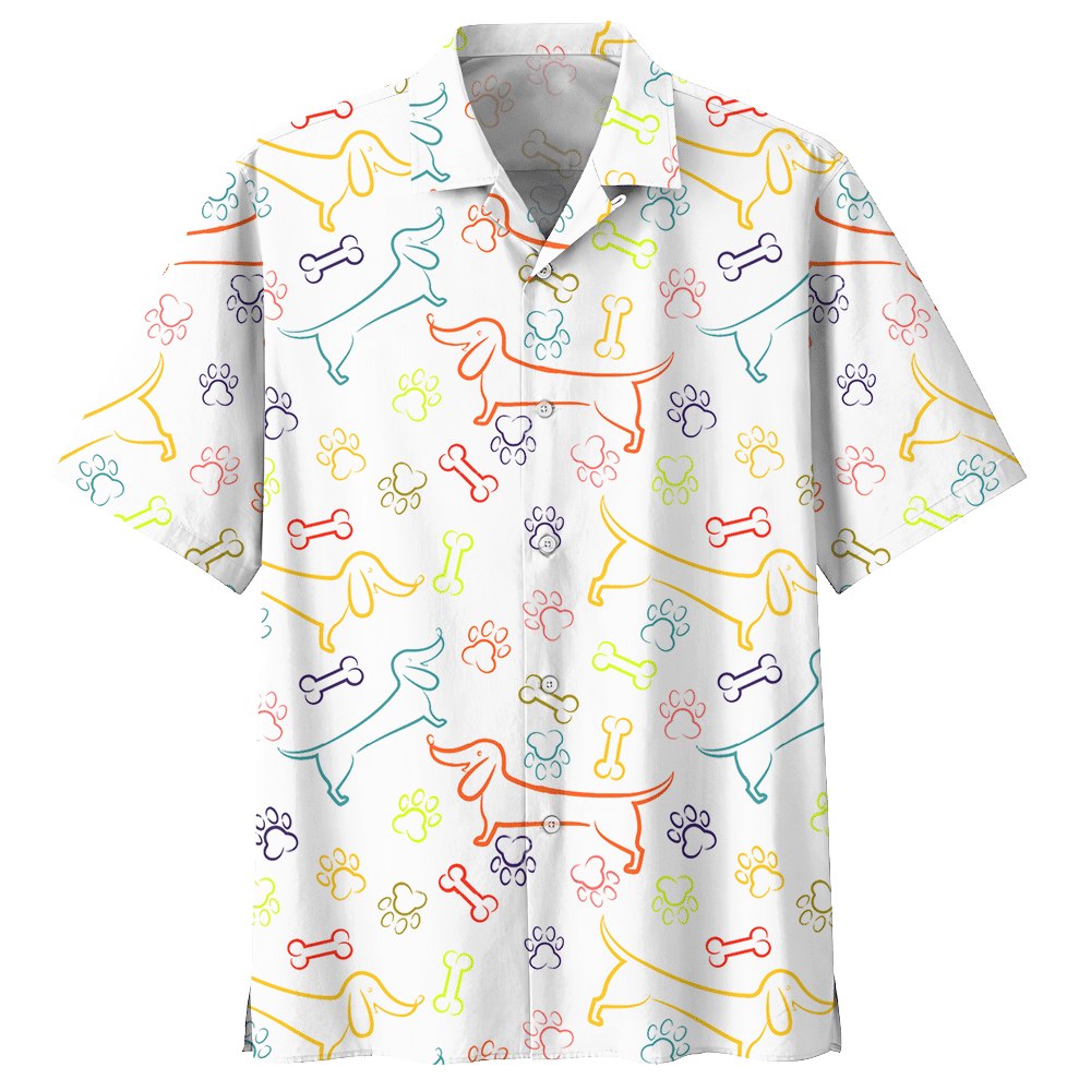 Dachshund Aloha Hawaiian Shirt Colorful Short Sleeve Summer Beach Casual Shirt For Men And Women