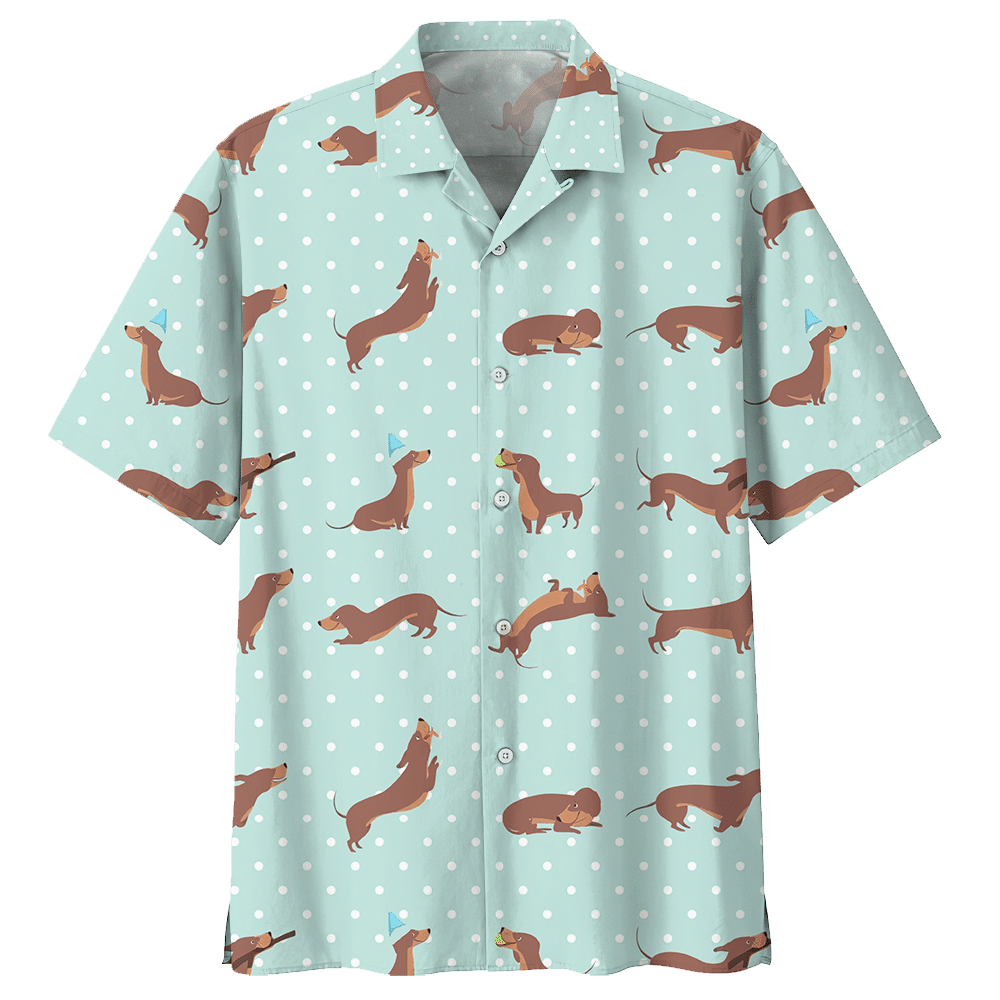 Dachshund Aloha Hawaiian Shirt Colorful Short Sleeve Summer Beach Casual Shirt For Men And Women