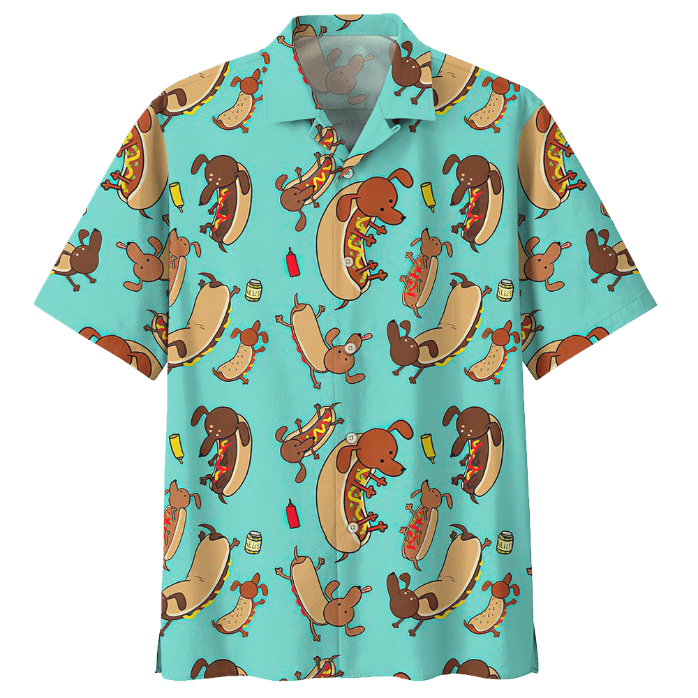 Dachshund Aloha Hawaiian Shirt Colorful Short Sleeve Summer Beach Casual Shirt For Men And Women