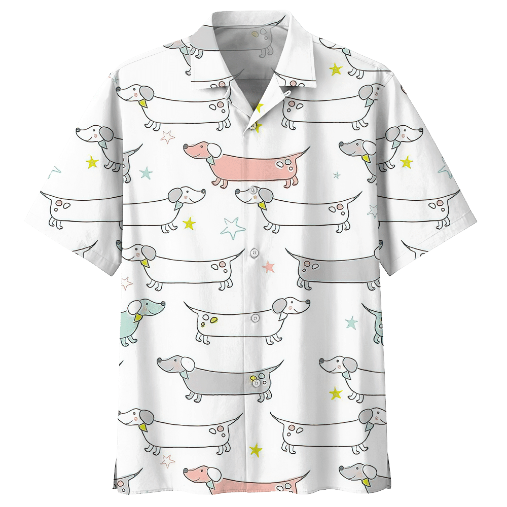 Dachshund Aloha Hawaiian Shirt Colorful Short Sleeve Summer Beach Casual Shirt For Men And Women