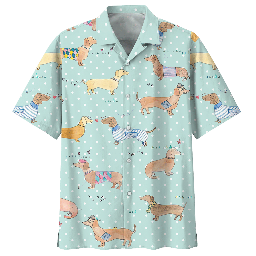 Dachshund Aloha Hawaiian Shirt Colorful Short Sleeve Summer Beach Casual Shirt For Men And Women