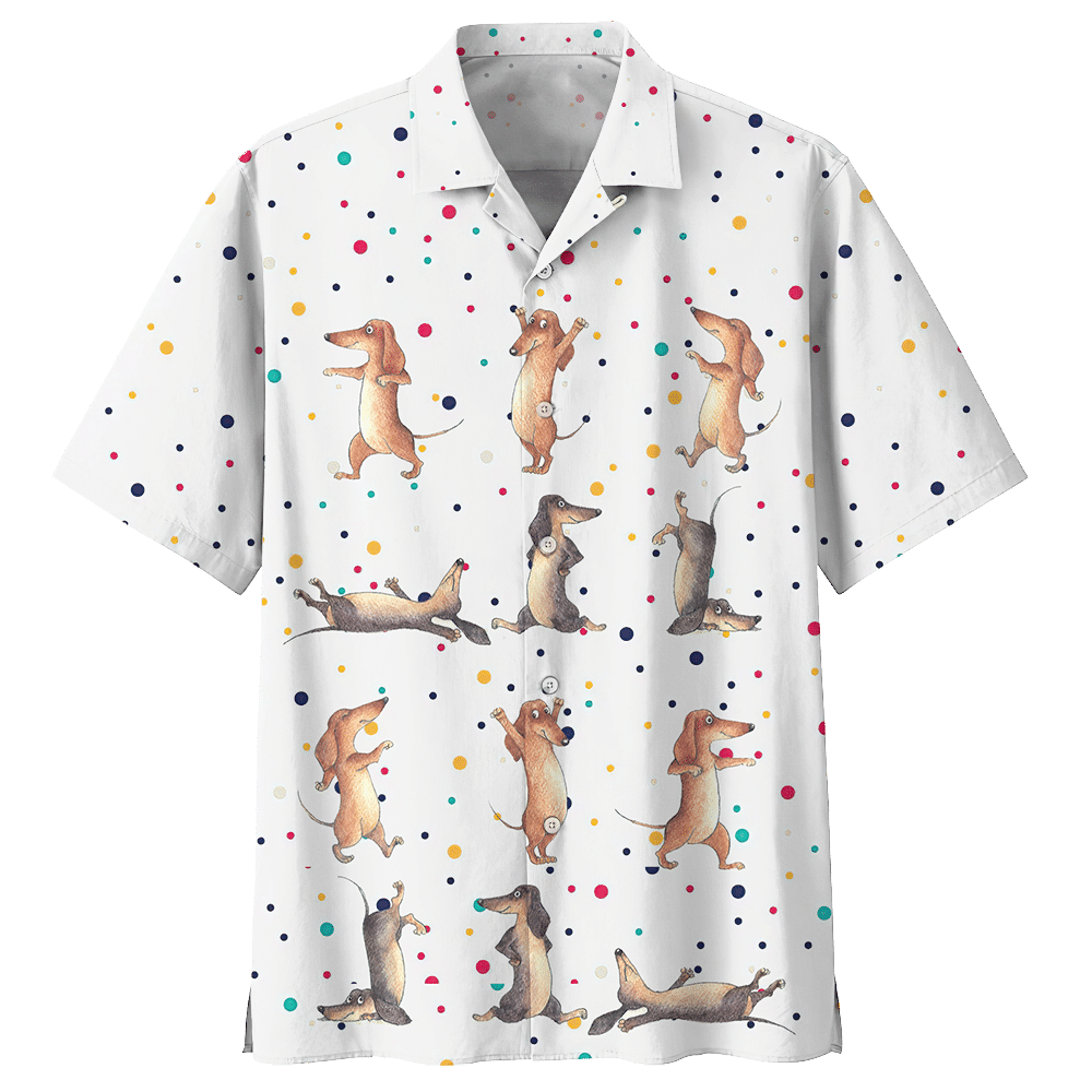 Dachshund Aloha Hawaiian Shirt Colorful Short Sleeve Summer Beach Casual Shirt For Men And Women