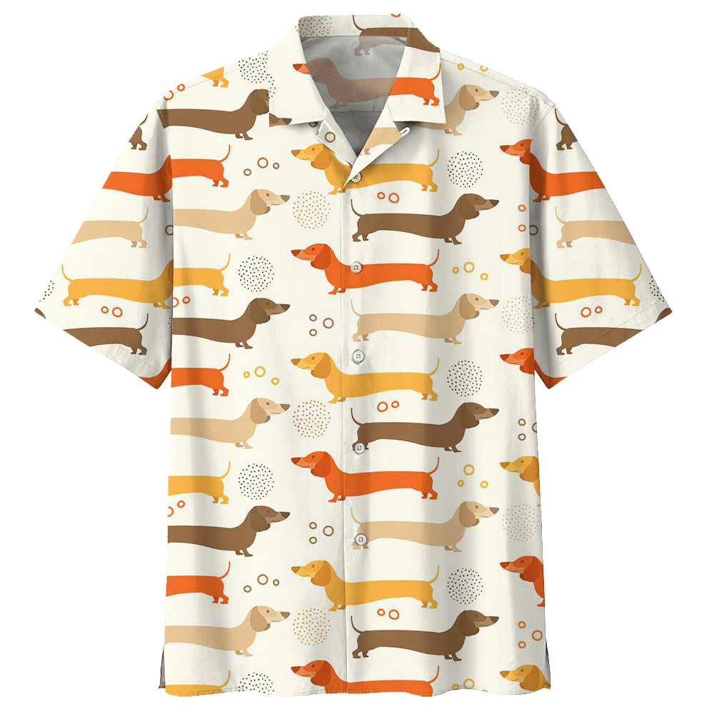 Dachshund Aloha Hawaiian Shirt Colorful Short Sleeve Summer Beach Casual Shirt For Men And Women