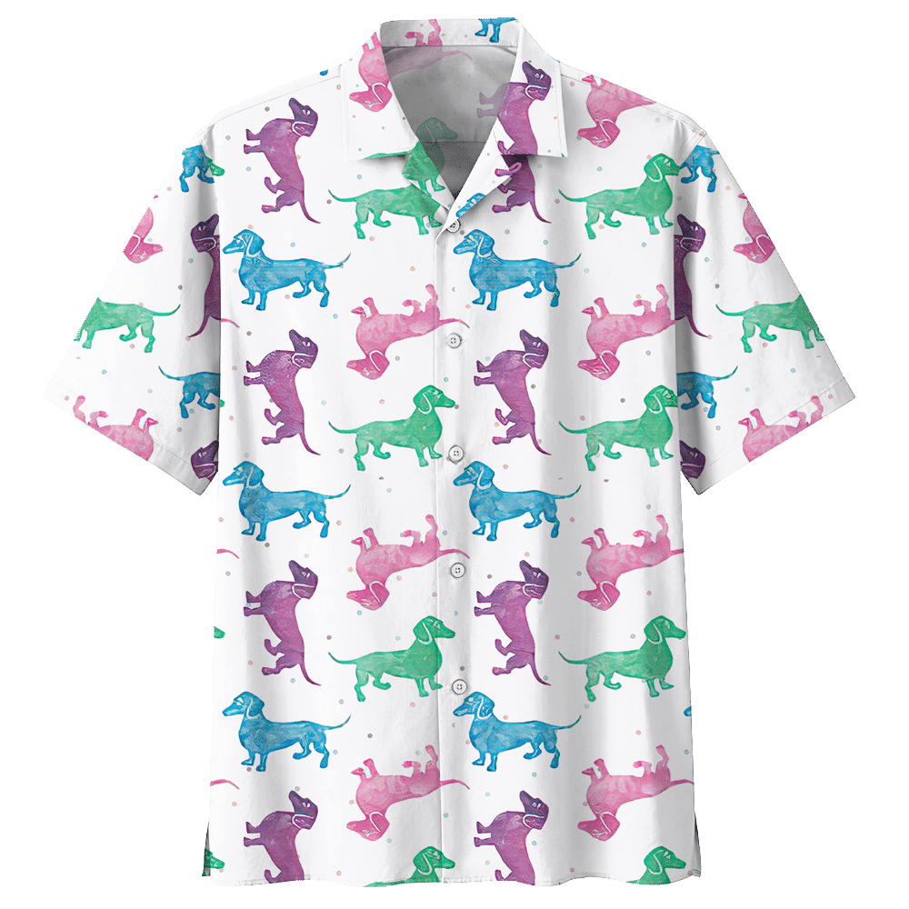 Dachshund Aloha Hawaiian Shirt Colorful Short Sleeve Summer Beach Casual Shirt For Men And Women